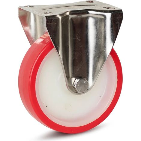 Roue fixe - MESO - PU inox - 125mm - 220kg
