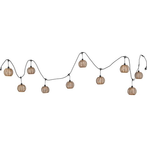 Guirnalda de 10 luces de plástico marrón con bombilla 500x16x12.5h cm (1/5)