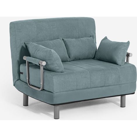 Fauteuil-lit pliant en tissu gain de place Deborah Twin Class - Turquoise