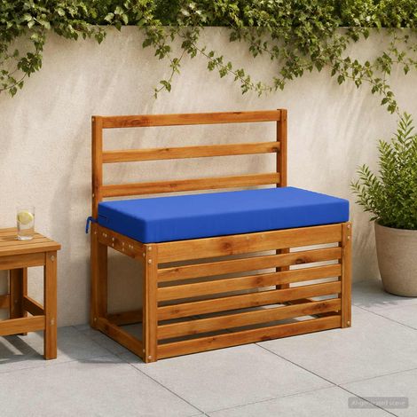 vidaXL Cojín de banco SOEST 100% Poliéster Azul Royal 60 x 40 x 8 cm (1/5)