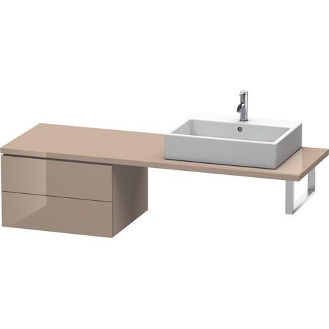 Consolle bassa L-CUBE 620x547x400mm cappuccino lucido