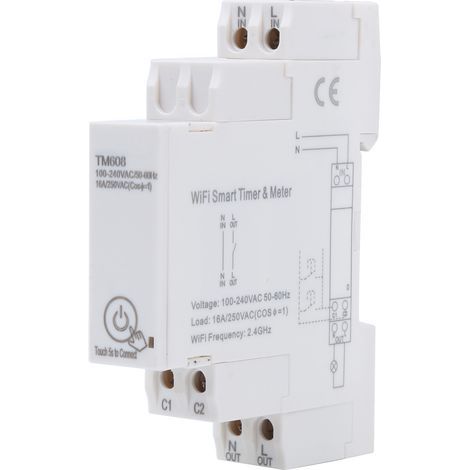 Intelligenter 2,4-GHz-WLAN-Energiezähler 16 A 100–240 V mit Zeitschaltuhr