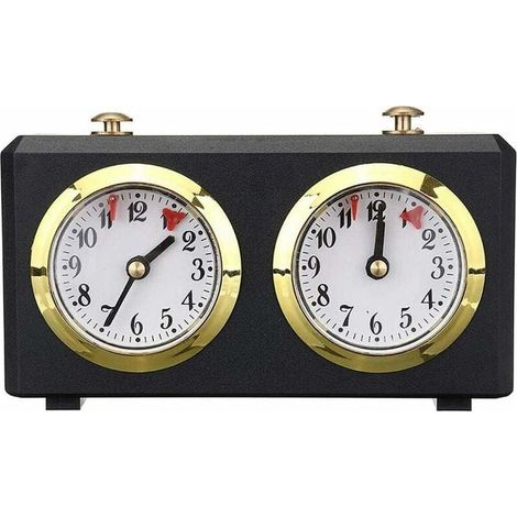 Temporizador de ajedrez rotatorio, reloj de ajedrez tradicional, temporizador de juego de ajedrez internacional mecánico con cuenta regresiva digital (1/5)