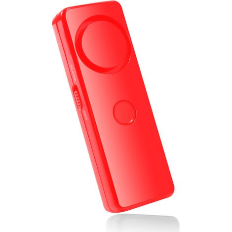 120 dB SOS-Selbstverteidigungsalarm, persönlicher Sicherheitsnotfallalarm mit Handgelenkschlaufe und eingebauter LED-Taschenlampe, Rot, für Mädchen, Frauen und Kinder.
