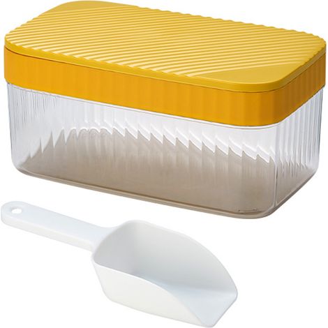 1 pièce Moule à glaçons en silicone, 32 compartiments carrés, avec couvercle et pelle, pour cocktails et thé au lait (1/5)