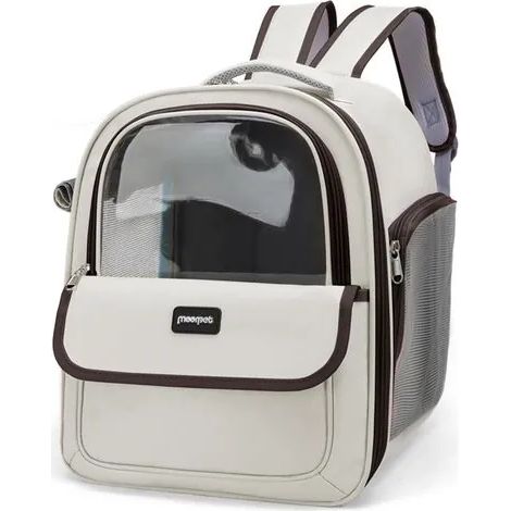 Sac de Transport Chiens et Chats,Sac à Dos en Maille pour Animaux Pliable et Respirant,Spacieux Sac à Dos de Transport Chat avec Matelas en Peluche Amovible,Bandoulière réglable pour Voyage (1/3)