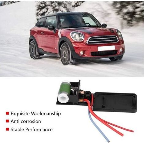 Mini résistance de ventilateur, résistance de moteur de ventilateur pour Mini Cooper R50 R52 R53 03-08, 17117541092R, refroidissement du radiateur de moteur de voiture