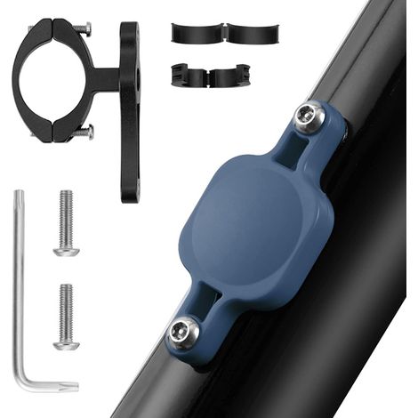Airtag para bicicleta, soporte para Airtag de bicicleta, accesorio antirrobo para bicicleta con material ABS, a prueba de polvo, impermeable, buena ocultación, seguimiento de bicicleta, accesorios par (1/4)