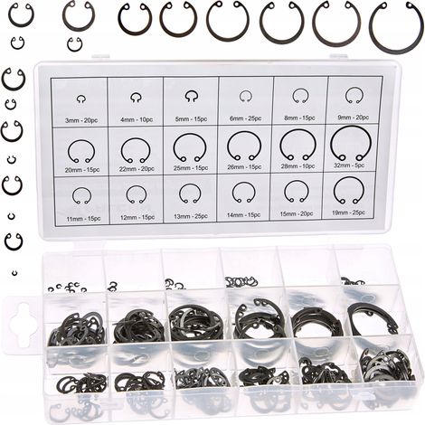 Juego de anillos de retenci贸n internos Seger 300 piezas (1/5)