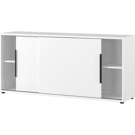 Schiebetürenschrank 160cm, weiß, MEMPHIS-01 (1/5)