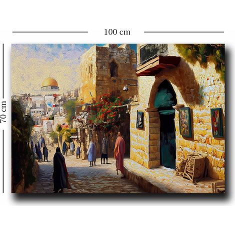 Decorazione artistica da parete con stampa su tela Painting Multicolore (1/4)