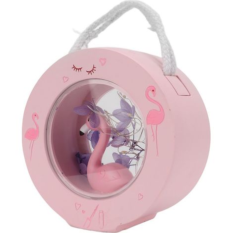 Lampe Murale Double Face en Résine Rose Flamant Alimentée par Piles Décoration Romantique Intérieur (1/5)