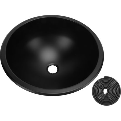 Ortviai Évier rond en acier inoxydable 304 – 30 cm Ø, évacuation 40 mm, pour camping-car, bateau et fourgon aménagé