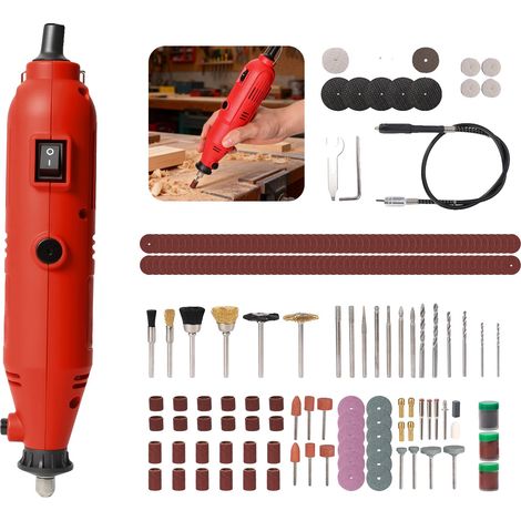 Utensile per incisione, potenza 260W, 8000-31000 giri/minuto, rosso (1/2)