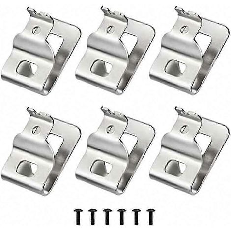 Kit de 6 crochets de ceinture en acier inoxydable avec vis pour outils électriques 20V N268241