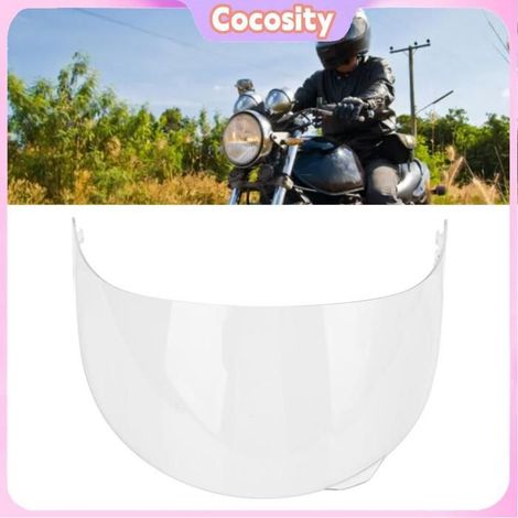 Cocosity Lentille de visière de casque de moto 2pcs Motorcycle Helmet Visor Lens Anti Fog Film auto pare-brise Transparent (1/5)