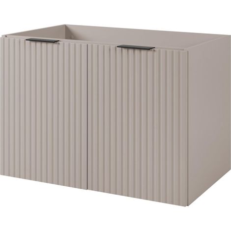 Mobile da bagno, Cashmere + maniglia nera, 80 x 57 x 46 cm (1/5)