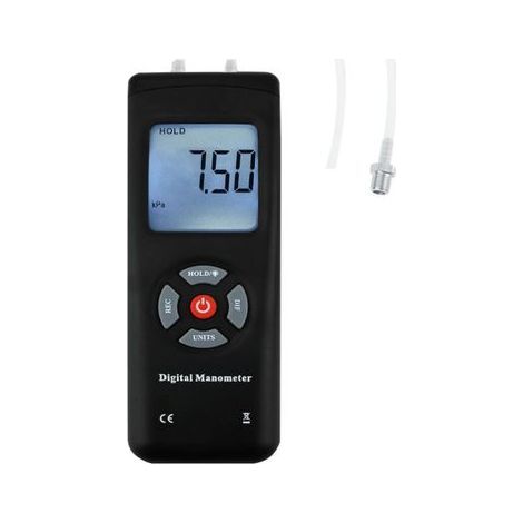 Manomètre de Digital, vide tenu dans le mètre de mesure portatif de pression d'air gaz (1/5)
