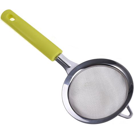 Passoire à farine manuelle en acier inoxydable, tamis à fil métallique pour cuisine, filtre à farine de précision