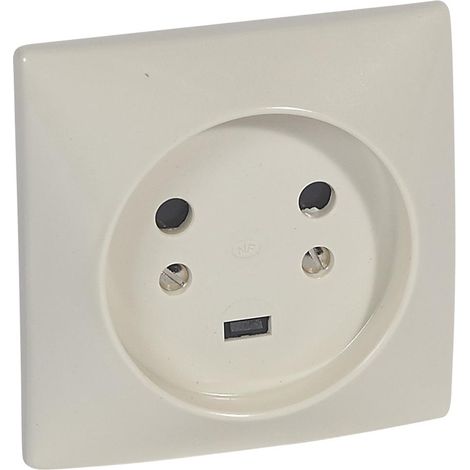 Socle 2P+T à griffes avec éclips de protection dimensions 80x80mm LEGRAND 055432 (1/2)
