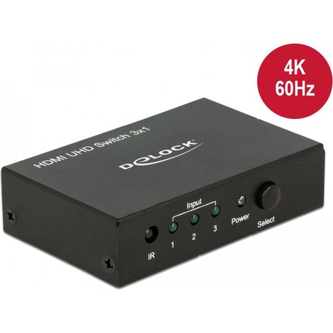 Conmutador UHD hdmi 3x1 salida hdmi 4k 60Hz HDCP 2.2