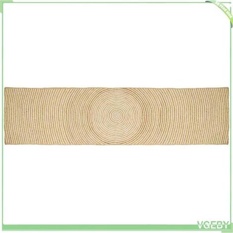 42010713 Tapis Naturel et Blanc 60 x 400 cm Jute (1/5)