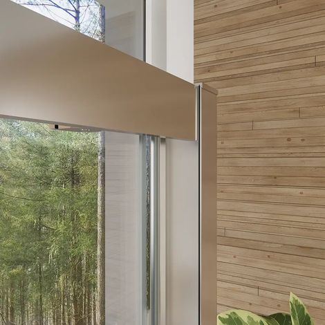 Cabine de douche à 3 côtés 90 x 110 x 90 cm avec porte coulissante et verre trempé transparent de 6 mm Ustica (1/4)