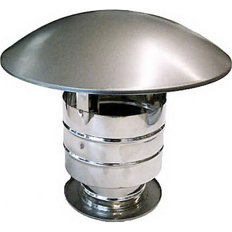 Canna fumaria parete doppia coibentata inox terminale cappello cinese antivento   dn 300/350