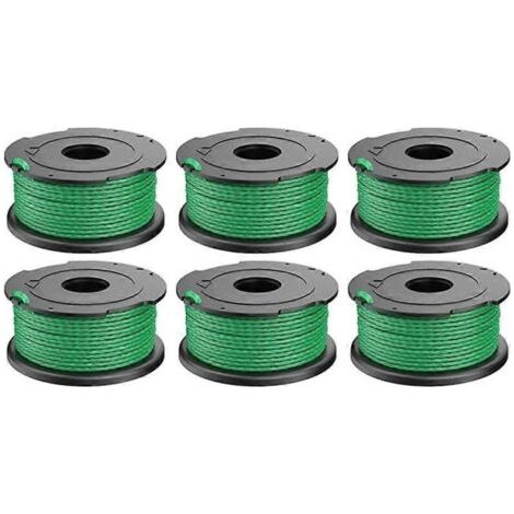 Bobine ABS A6486 en 6 pièces pour tondeuse Black & Decker, tête de coupe-bordures à fil nylon - AquaForge (1/3)