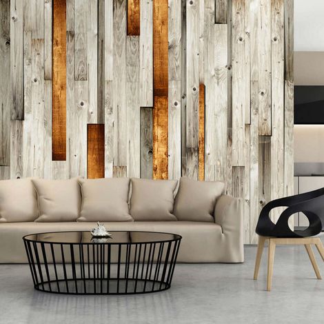 Papier peint motif en bois - 350 x 245 cm (1/4)