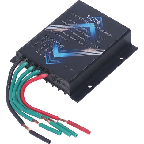 Contrôleur de générateur éolien en alliage d'aluminium, étanche, 400 W, 12 V/24 V (1/5)