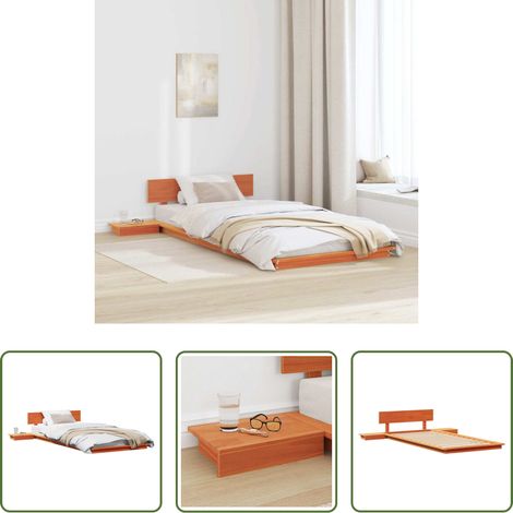 Nachttisch - Bettgestell Braun 75 x 190 cm Holz (1/5)