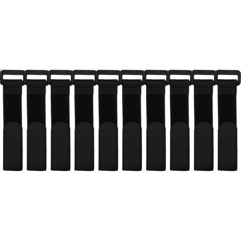 Bridas para cables, reutilizables, longitud ajustable, 2 x 15 cm, 100 unidades (1/2)