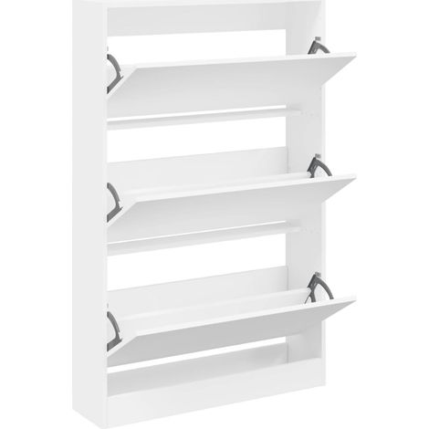 Maison Exclusive - Scarpiera Bianca 80x21x125,5 cm in Legno Multistrato