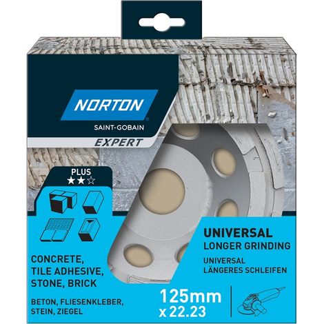 Norton Expert Diamant Topfscheibe CG2 125 x 22,23 mm 2-reihige Ausführung (1/2)