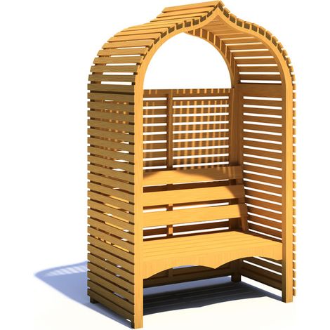 Bejoda 4 x 3 Feet Pressure Treated Arbour - L715 x W124 x H210.1 cm (1/5)