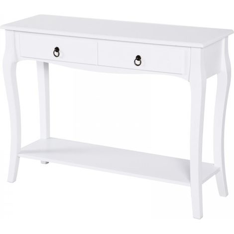 Console néo-rétro multi-rangements France blanc (1/5)