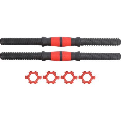 Bilanciere da 40 cm, maniglie per sollevamento pesi con 4 dadi, attrezzatura fitness (1/5)