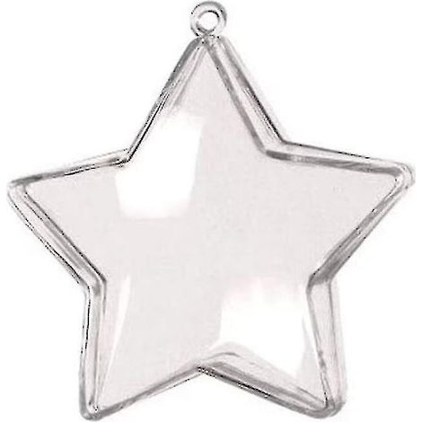 Boule en plastique cadeau Kerstboom ornement boules Bruiloft Hangende Decoratie (1 pièce, transparent) (1/5)
