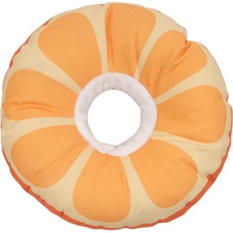 Collier de protection anti-léchage pour chat – Motif orange – Imperméable – Taille M (1/4)