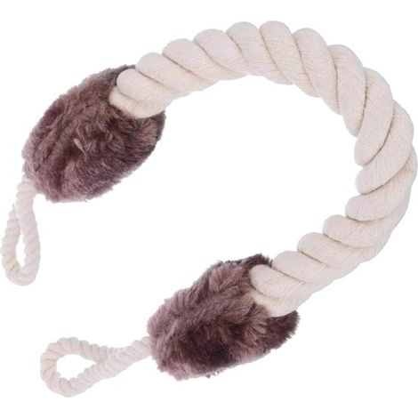 Cordon de porte - 60 cm de long - Butée de poignée de porte - Poignée de traction - Corde - brun - protection contre le - 2 pièces Butée de porte (1/5)
