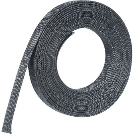 Gaine tressée extensible de 21 pieds (3/4 pouce, soit 20 mm) pour câbles, protection de cordons, idéale pour les voitures, les téléviseurs, les ordinateurs et appareils domestiques. (1/5)