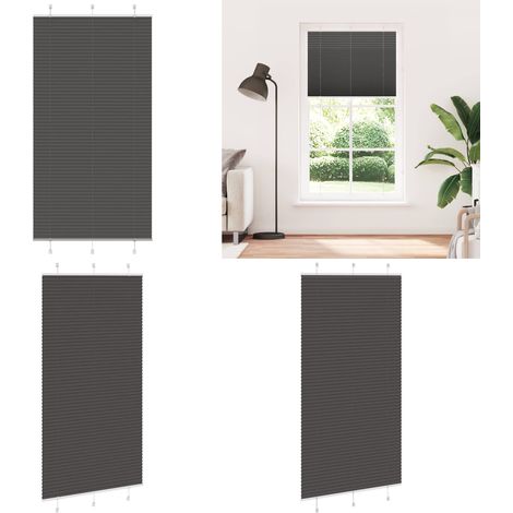 vidaXL Plissee Schwarz 105x200 cm Stoffbreite 104,4 cm Polyester (1/5)