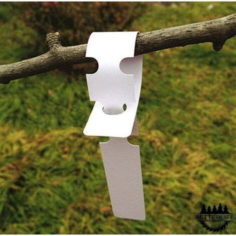 200 Étiquettes en Plastique Blanches pour Plantes et Arbres pour accrocher 2 x 20 cm avec Grande Surface d'écriture Blanc (1/5)