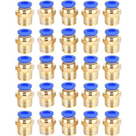 Packung mit 25 G1/4 PC6-02 Schnellkupplungen für Schläuche und Druckluftwerkzeuge (1/5)