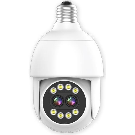 Caméra binoculaire zoom à ampoule étanche PTZ pour la surveillance extérieure avec vision nocturne couleur (1/4)