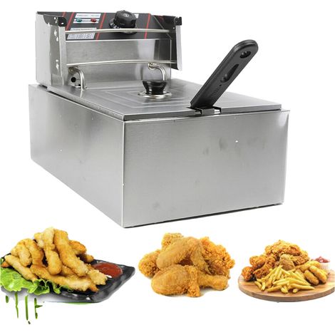 Freidora de acero inoxidable con capacidad de 5,5 litros. (1/5)