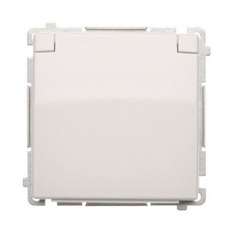 Simon Basic Schuko-Steckdose für Schutzart IP44 (Modul) 16 A, 250 V, Schraubklemmen weiß BMGSZ1B.01/11