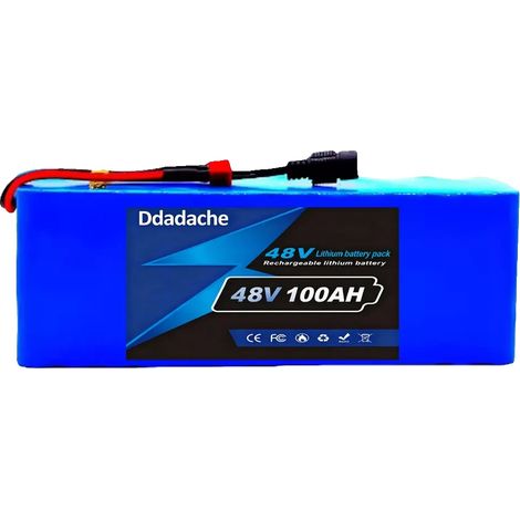 Pack de batterie lithium-ion, capacité de 100000mAh, compatibilité 48V, XT60 JST 54.6V Char (1/2)