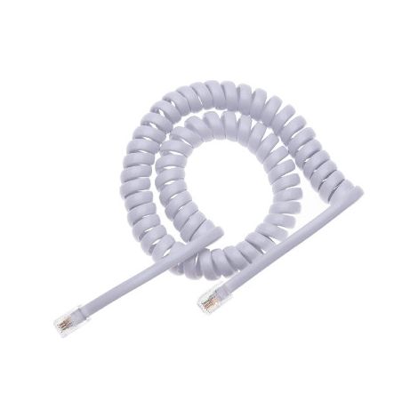 Cavetto Telef.Spiralato 4/4 Da 5,0 Metri Bianco ( Konelco Gbs Cod. 67900116 )